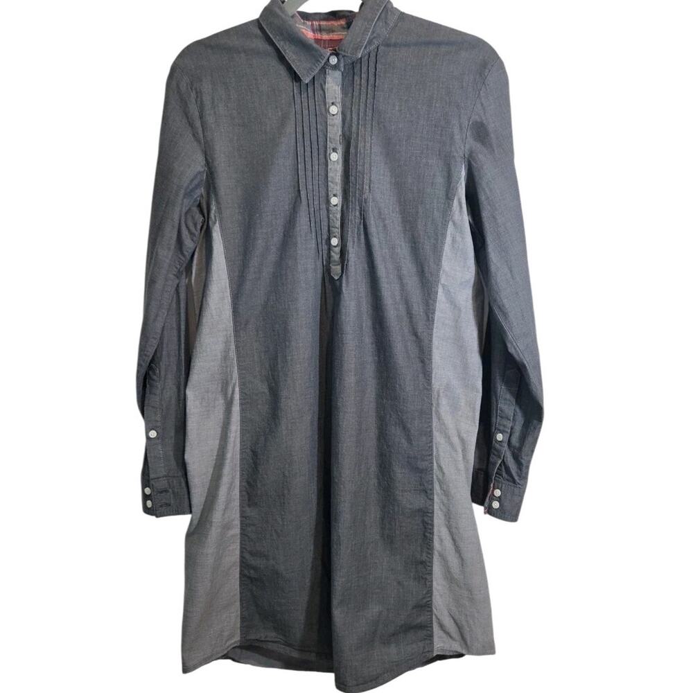 Kuhl Womens Gray Button Up Dress Size Medium Long Sleeve
